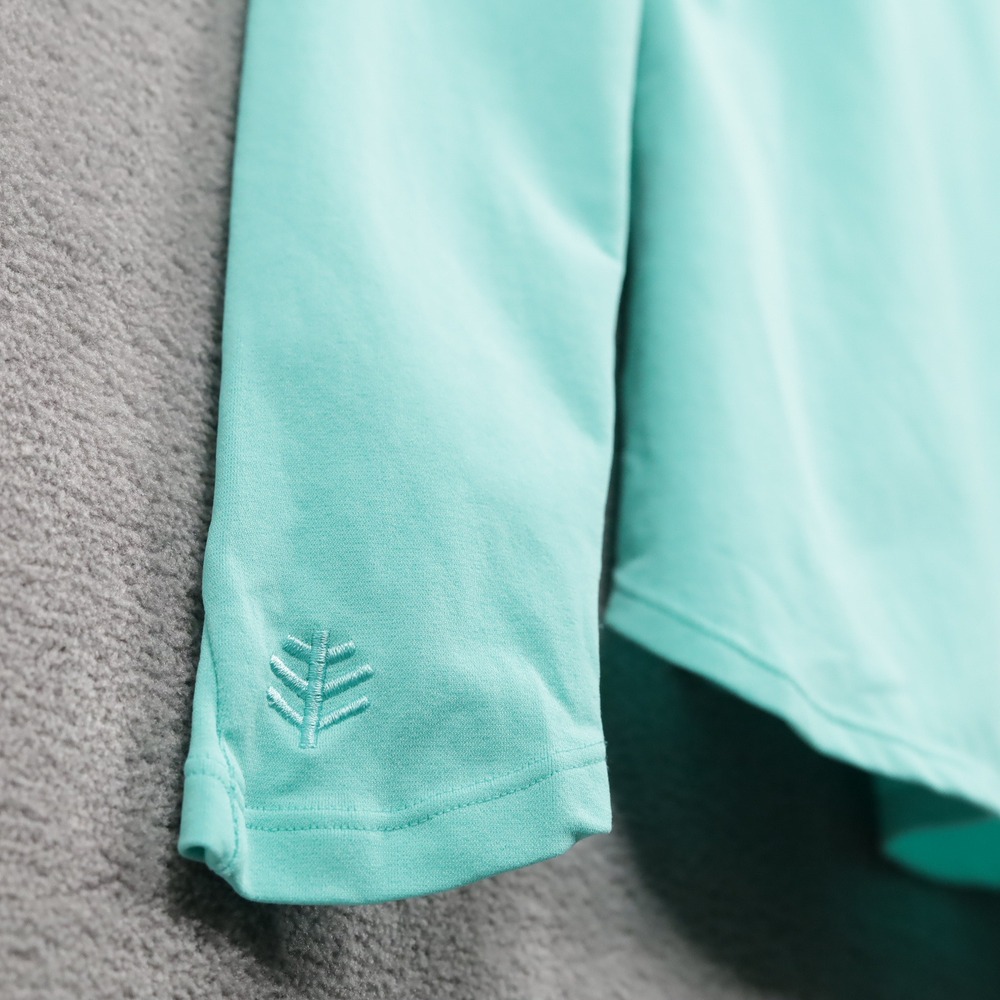 COOLIBAR Kawela Swim Top Aqua Blue‎ UPF 50+ Long Sleeve Rash Guard Sz XS - Picture 4 of 8